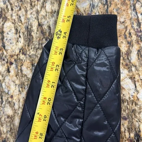 Calvin Klein Performance Reversible Black Silver Quilted Bomber Jacket Size M - Picture 10 of 12